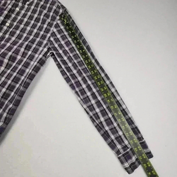 Eddie Bauer Mens Plaid Button Down Collar Shirt M Legend Wash Classic Fit Purple - Picture 12 of 15